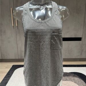 Lululemon Athletica Gray Striped Tank Top